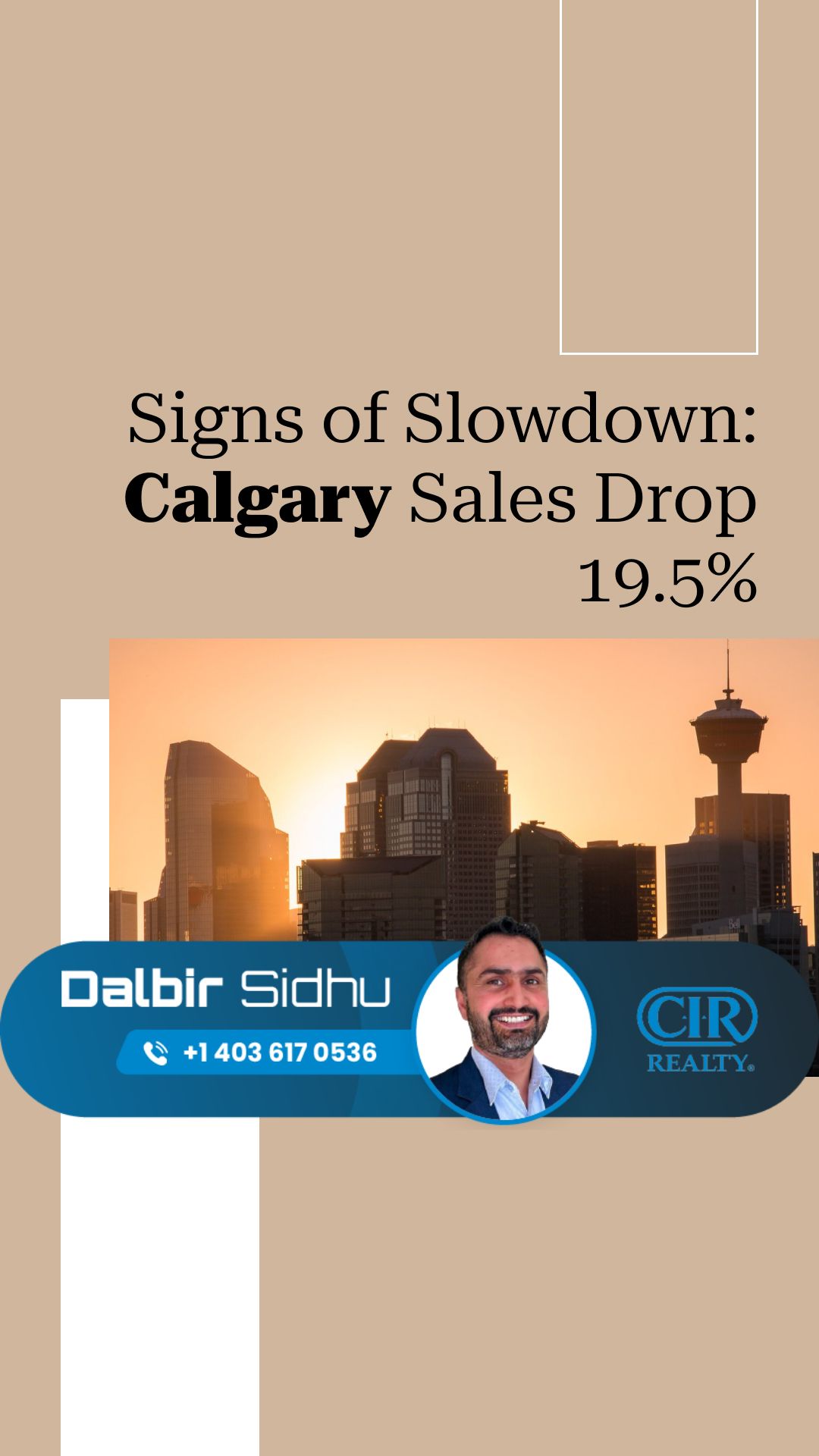 Signs of Slowdown: Calgary Sales Drop 19.5%